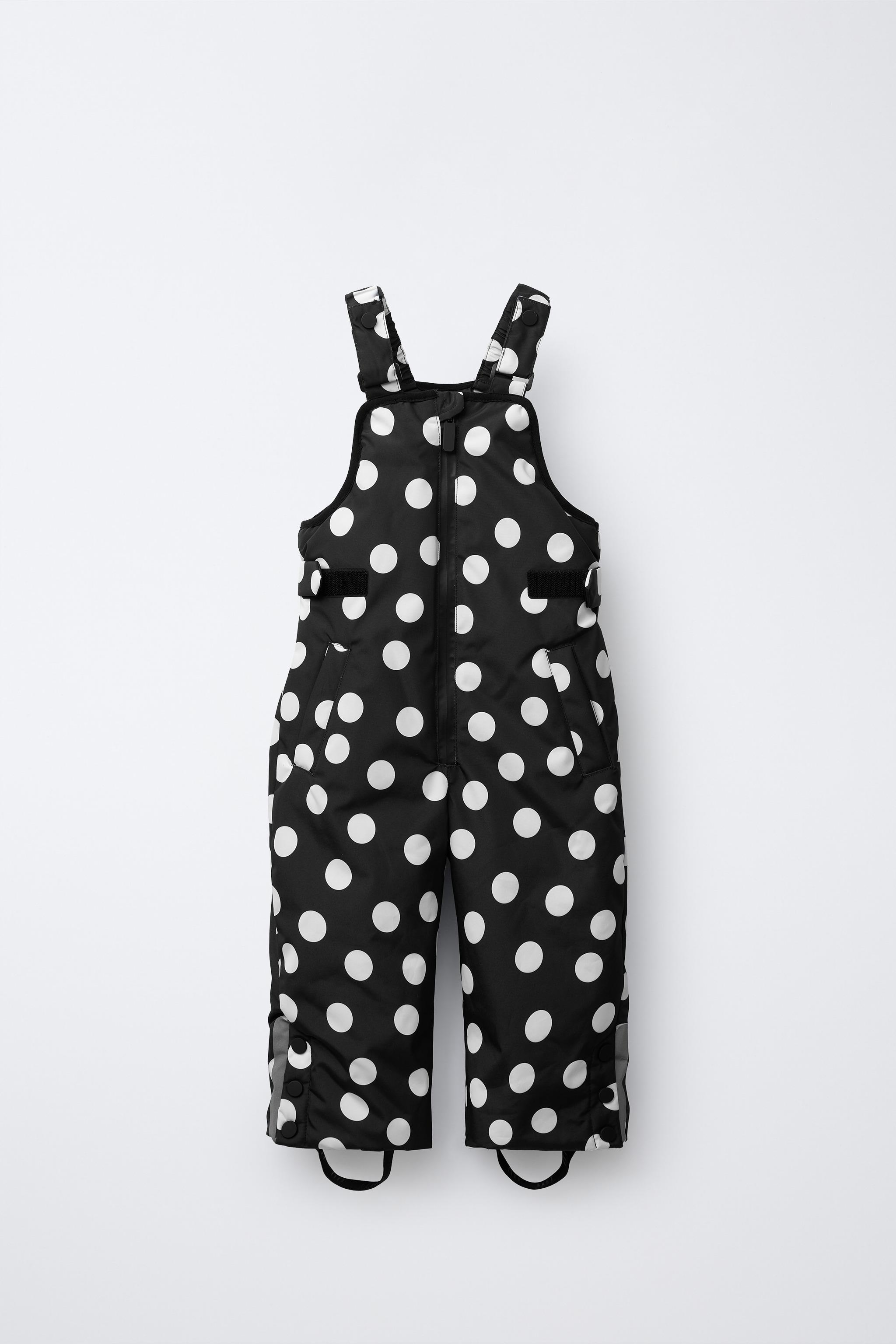 WATER-RESISTANT AND WINDPROOF POLKA DOT OVERALLS
